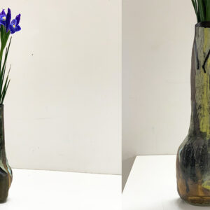 thrown and altered tall vase